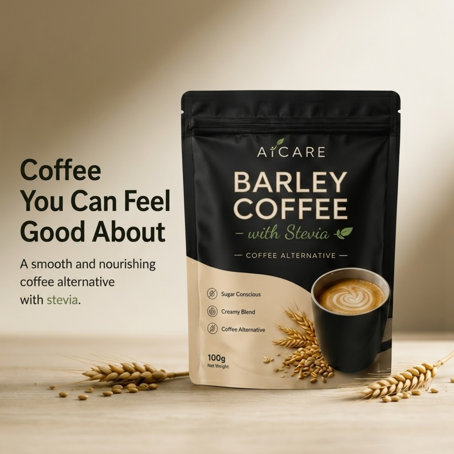 AICARE Barley Coffee with Stevia (100g)