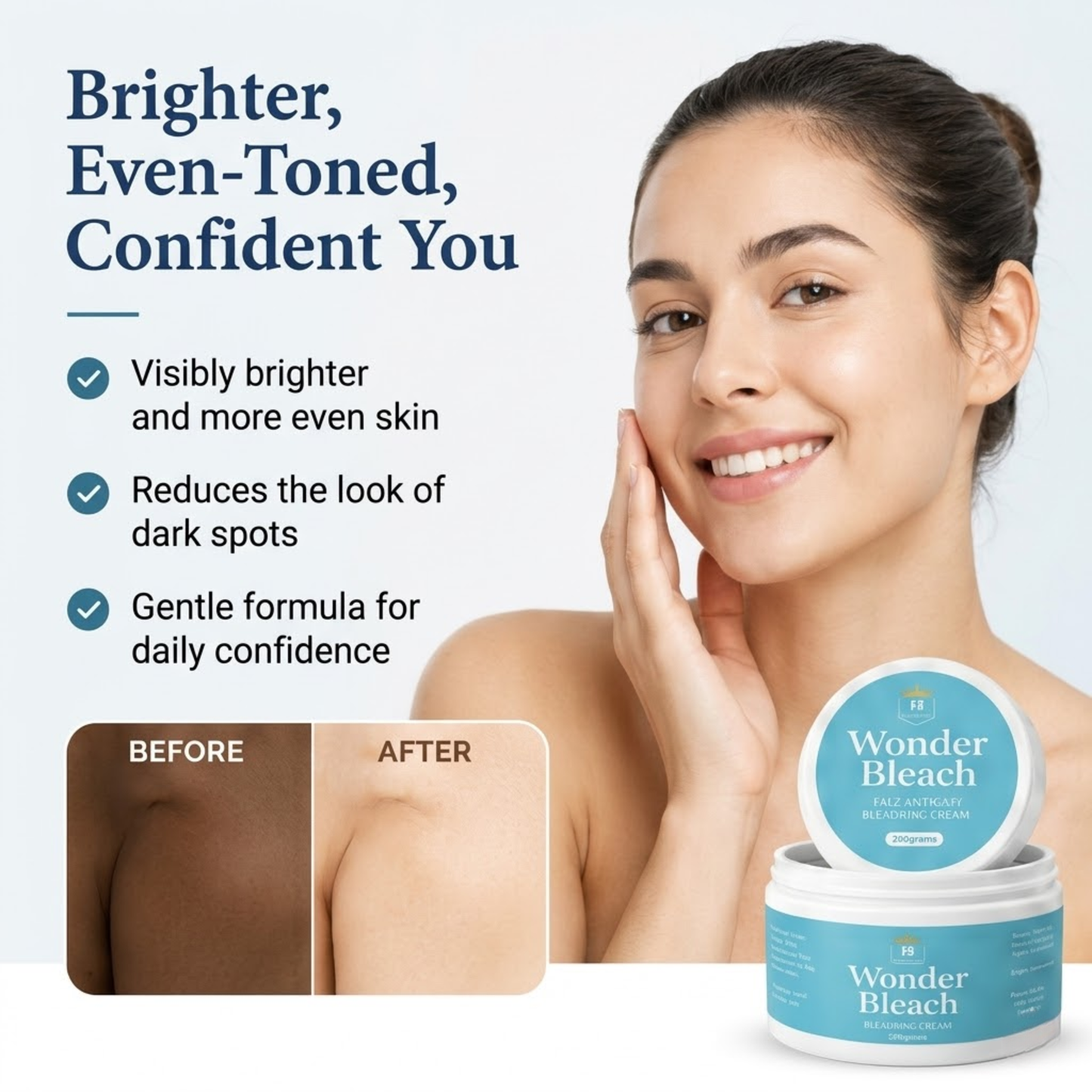 Wonder Bleach Face & Body Bleaching Cream – 250g