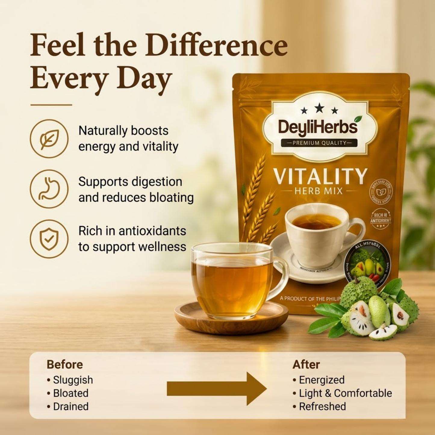 DeyliHerbs Vitality Herb Mix (20 Tea Bags)