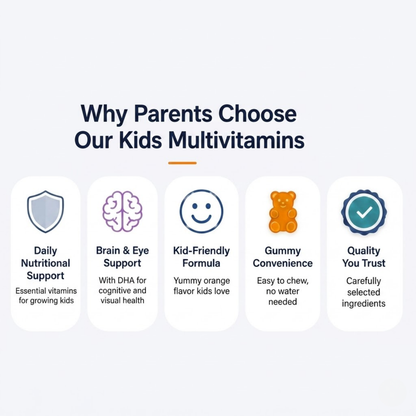 Kids Multivitamins + DHA Gummies (60 Gummies)