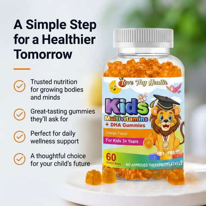 Kids Multivitamins + DHA Gummies (60 Gummies)