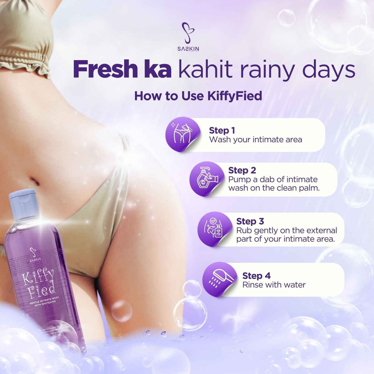 KiffyFied Gentle Intimate Wash –Daily Feminine Care (150ml)